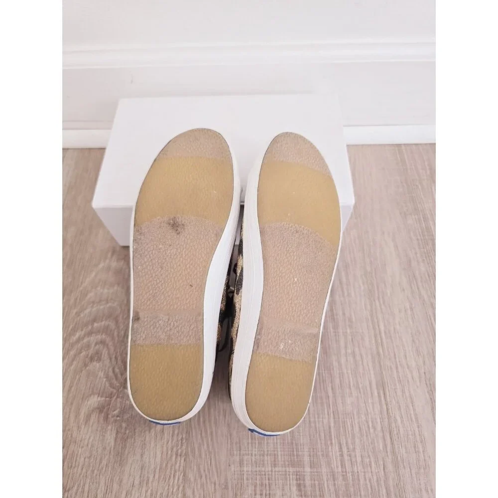 Keds Kate Spade Kickstart Animal Leopard Print Glitter Sneakers Shoes 5 Womens